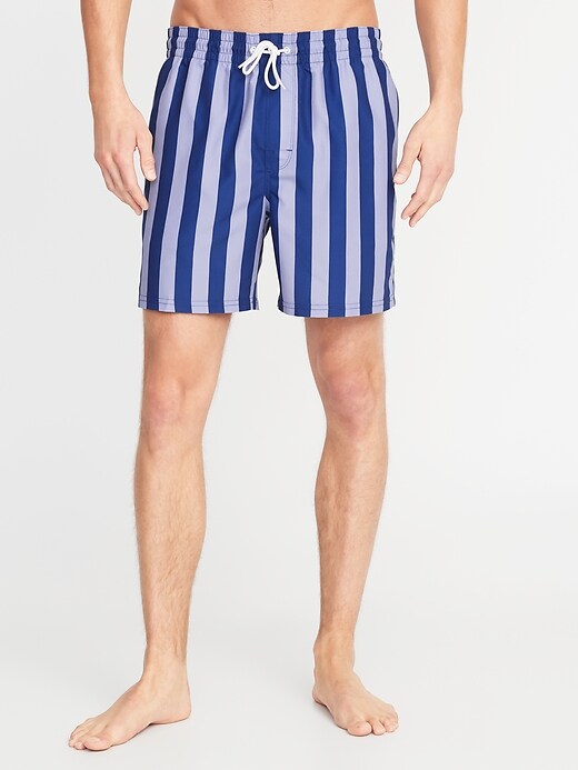 View large product image 1 of 1. Printed Swim Trunks - 6-inch inseam