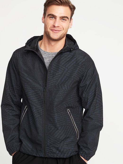 Image number 1 showing, Go-H20 Water-Resistant Hooded Rain Jacket