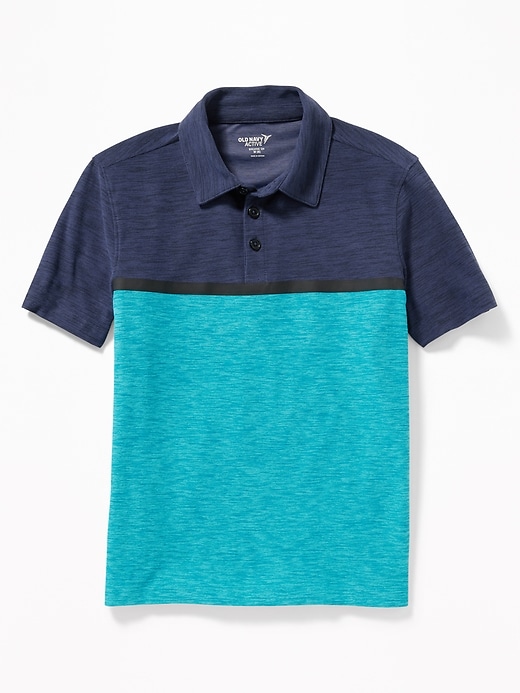 View large product image 1 of 1. Breathe ON Go-Dry Color-Blocked Polo for Boys