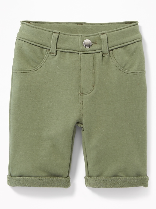 View large product image 1 of 2. French Terry Pull-On Bermudas for Toddler Girls
