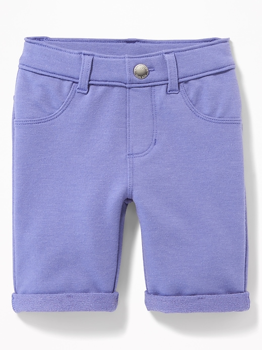 View large product image 1 of 1. French Terry Pull-On Bermudas for Toddler Girls