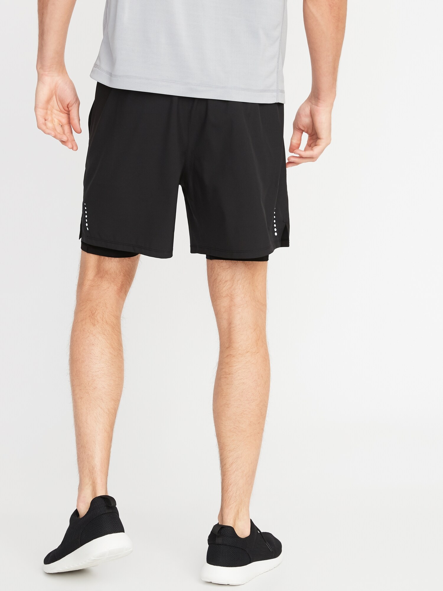 2-in-1 Go-Dry 4-Way Stretch Run Shorts for Men - 7-inch inseam | Old Navy