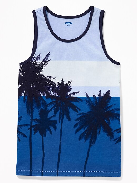 View large product image 1 of 1. Relaxed Printed Tank for Boys