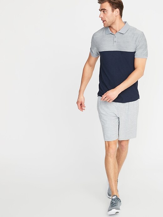 Image number 3 showing, Ultra-Soft Breathe ON Color-Blocked Mesh-Trim Polo