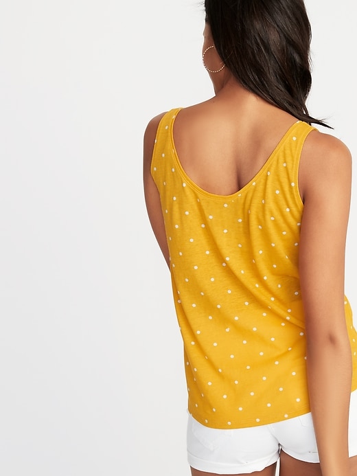 Image number 2 showing, Relaxed Curved-Hem Scoop-Neck Tank for Women