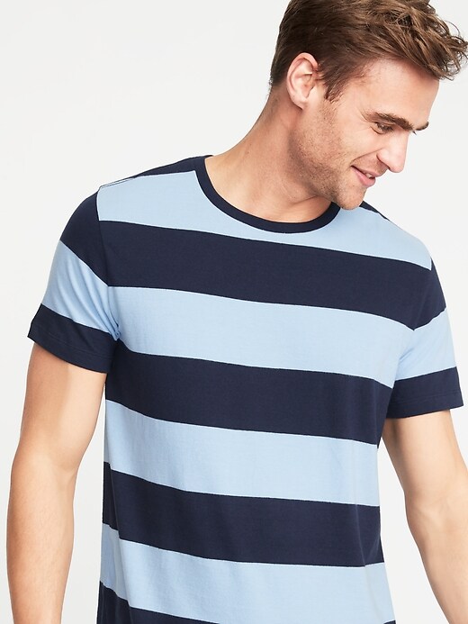 Image number 4 showing, Soft-Washed Striped Crew-Neck Tee