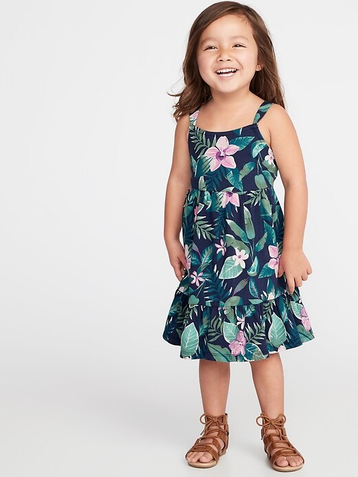 View large product image 1 of 1. Printed Jersey Fit & Flare Dress for Toddler Girls