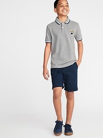 View large product image 3 of 3. Relaxed Built-In Flex Graphic Polo For Boys