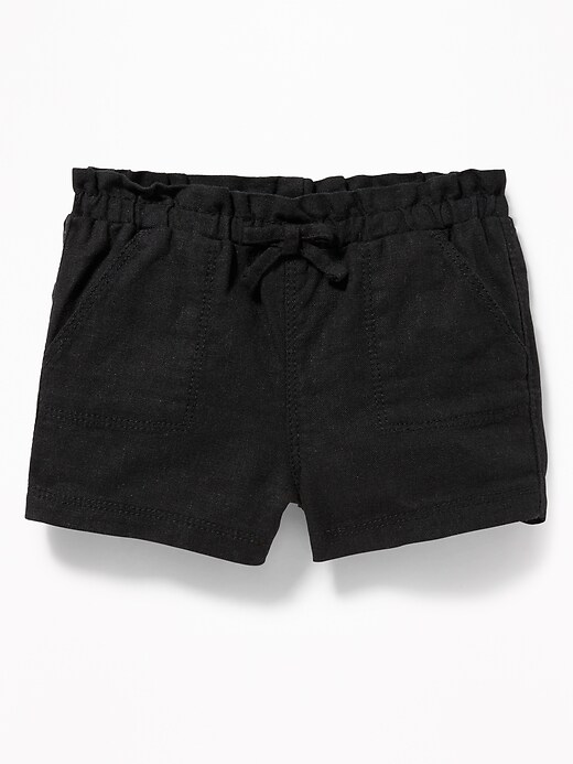 View large product image 1 of 1. Linen-Blend Pull-On Shorts for Baby