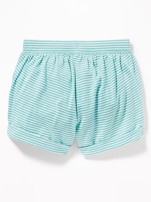 View large product image 2 of 2. Functional-Drawstring Jersey Shorts for Toddler Girls