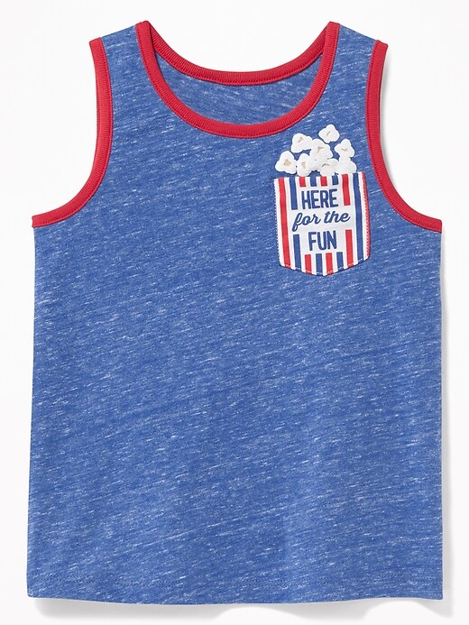 View large product image 1 of 2. Graphic Pocket Tank for Toddler Boys