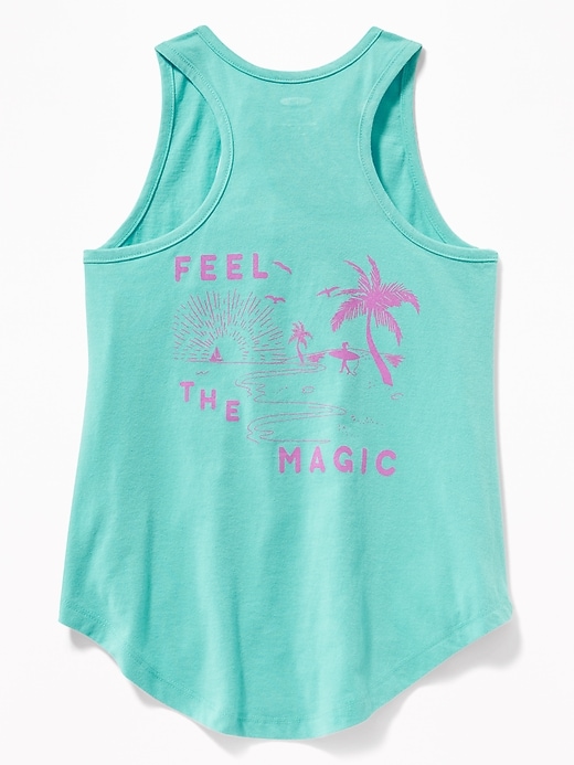 Graphic Curved-Hem Tank for Girls | Old Navy
