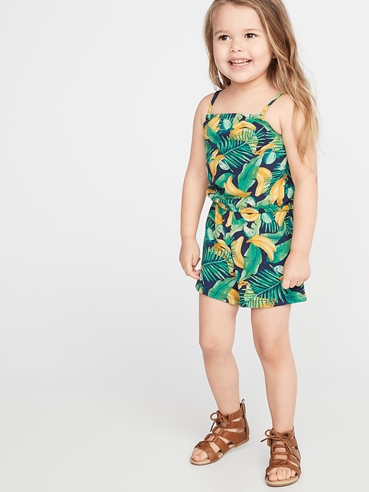 View large product image 1 of 1. Printed Jersey Romper for Toddler Girls