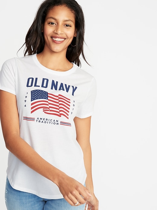 View large product image 1 of 1. EveryWear 2019 Flag Graphic Tee for Women