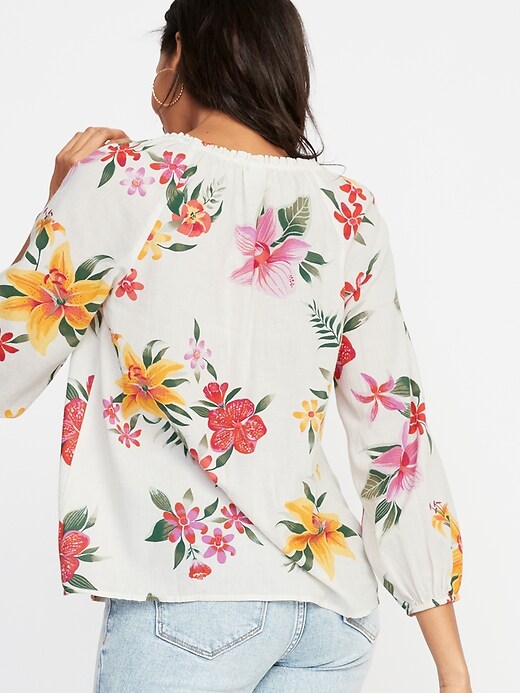 Lightweight Tie-Neck Blouse for Women | Old Navy