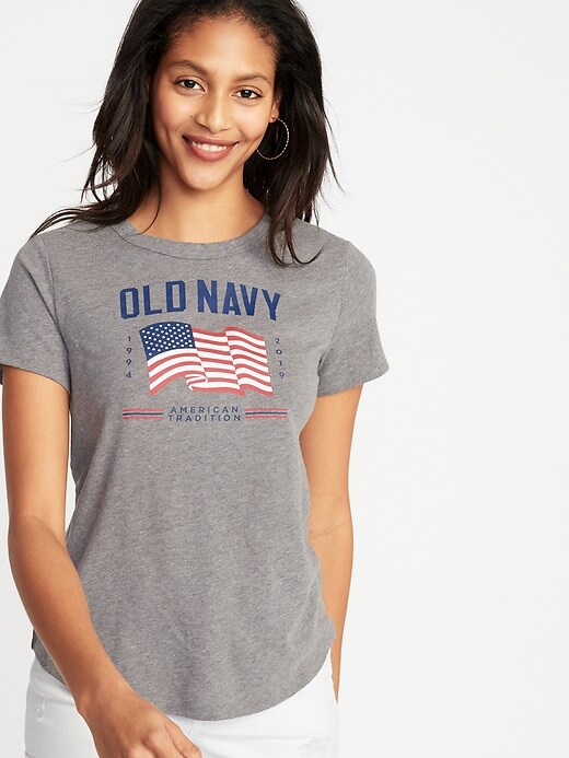 View large product image 1 of 1. EveryWear 2019 Flag Graphic Tee for Women
