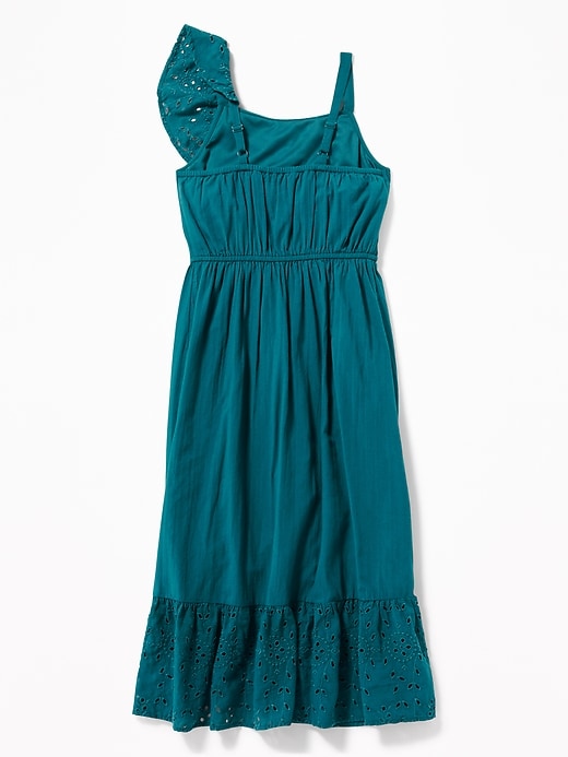 View large product image 2 of 3. Eyelet-Ruffle Defined-Waist Midi for Girls
