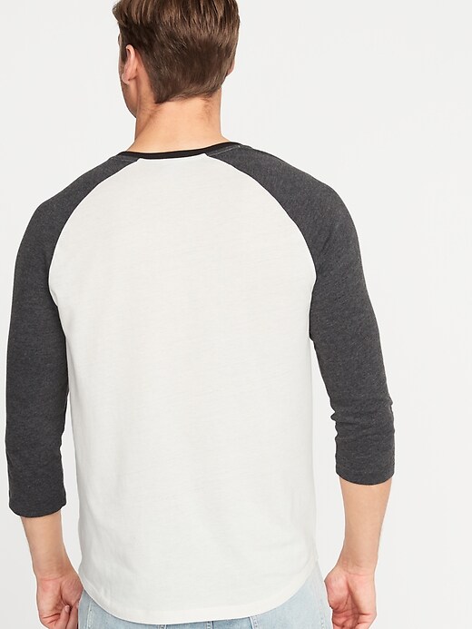 Image number 2 showing, Soft-Washed Color-Blocked 3/4-Sleeve Tee