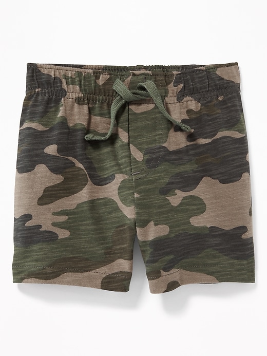 View large product image 1 of 2. Slub-Knit Camo Shorts for Baby