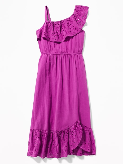 View large product image 1 of 1. Eyelet-Ruffle Defined-Waist Midi for Girls