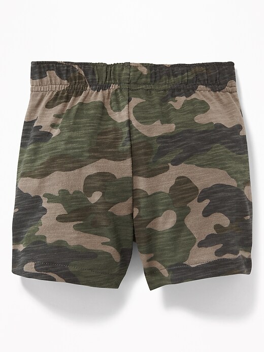 View large product image 2 of 2. Slub-Knit Camo Shorts for Baby