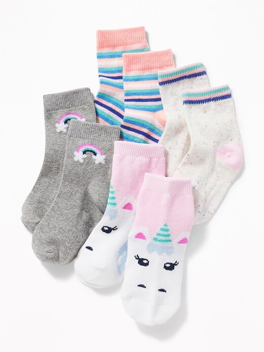 View large product image 1 of 1. Fashion Crew Socks 4-Pack For Toddler Girls & Baby