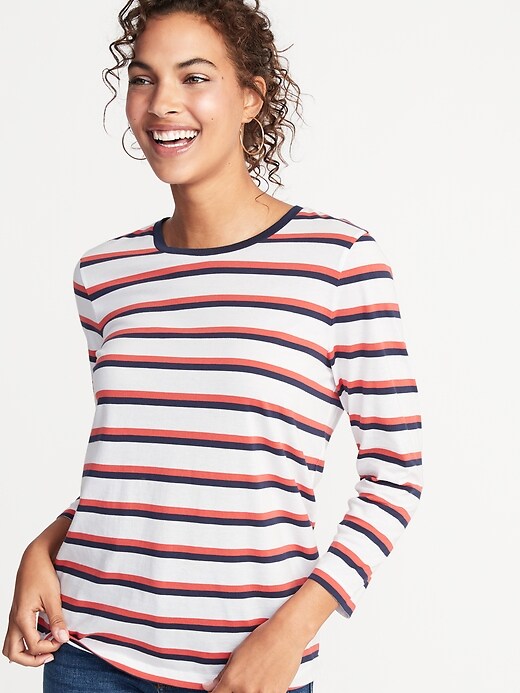 View large product image 1 of 1. Relaxed Striped Tee for Women