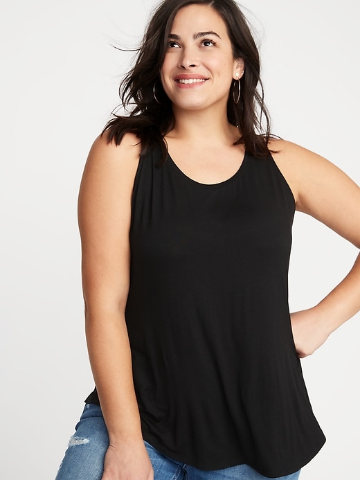 Image number 1 showing, Luxe Plus-Size Space-Dye Swing Tank