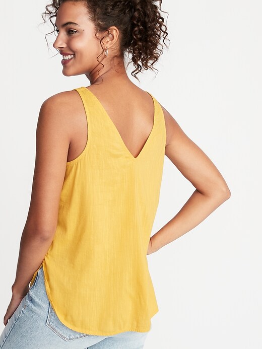 Image number 2 showing, Sleeveless V-Neck Top for Women