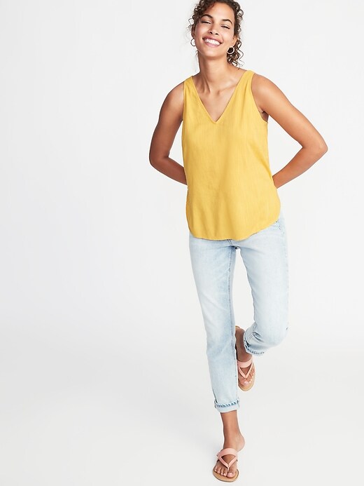 Image number 3 showing, Sleeveless V-Neck Top for Women