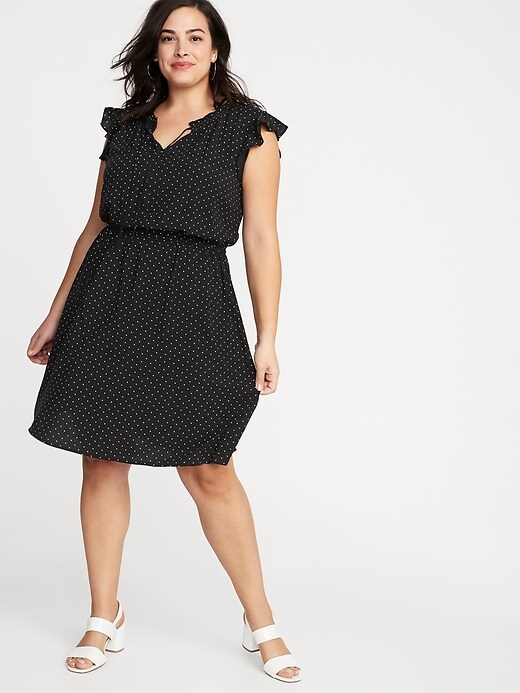 Ruffled Waist-Defined Plus-Size Dress | Old Navy