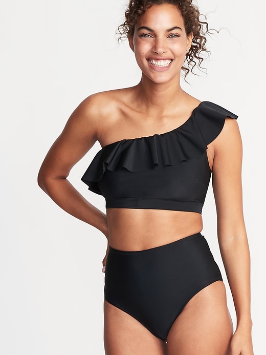 Image number 1 showing, Ruffle-Trim One-Shoulder Top for Women