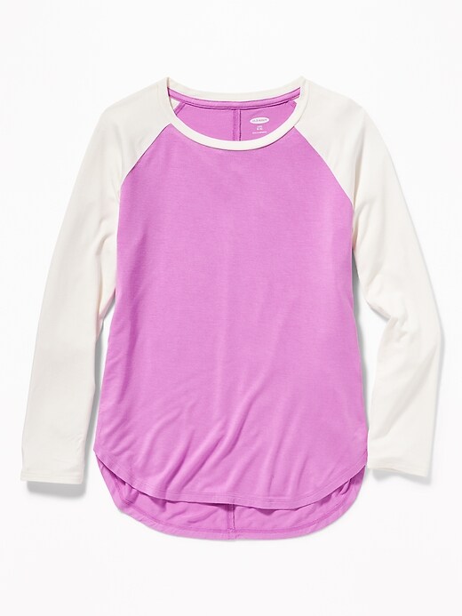 View large product image 1 of 1. Relaxed Tulip-Hem Tunic Tee for Girls