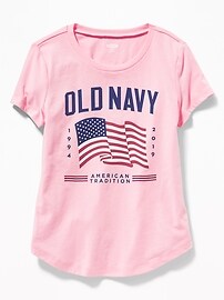 View large product image 3 of 3. 2019 Flag Graphic Tee for Girls