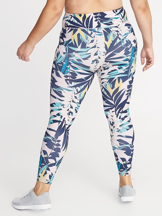 View large product image 2 of 3. High-Waisted Elevate Compression Plus-Size 7/8-Length Leggings