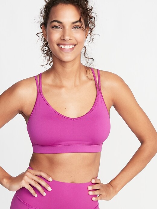 View large product image 1 of 1. Light Support Strappy Sports Bra for Women