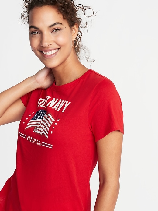 Image number 4 showing, EveryWear 2019 Flag Graphic Tee for Women