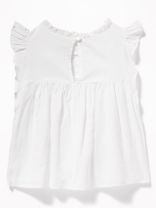 View large product image 2 of 4. Ruffled Lace-Trim Top for Toddler Girls