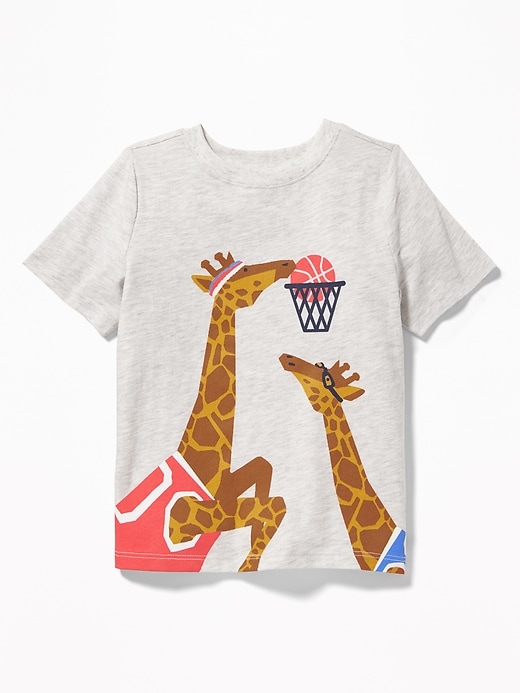 View large product image 1 of 2. Giraffe Basketball Graphic Tee for Toddler & Baby