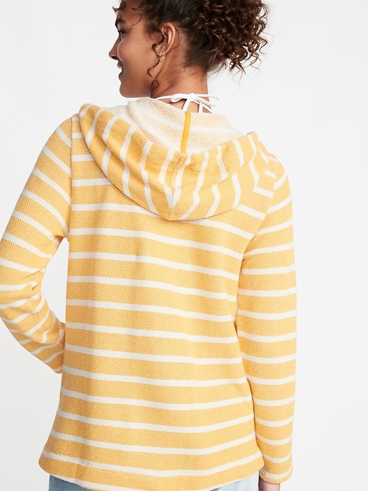 Striped Cali-Fleece Pullover Hoodie for Women | Old Navy