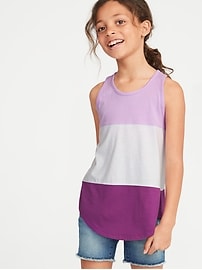 View large product image 3 of 3. Softest Color-Blocked Tank for Girls