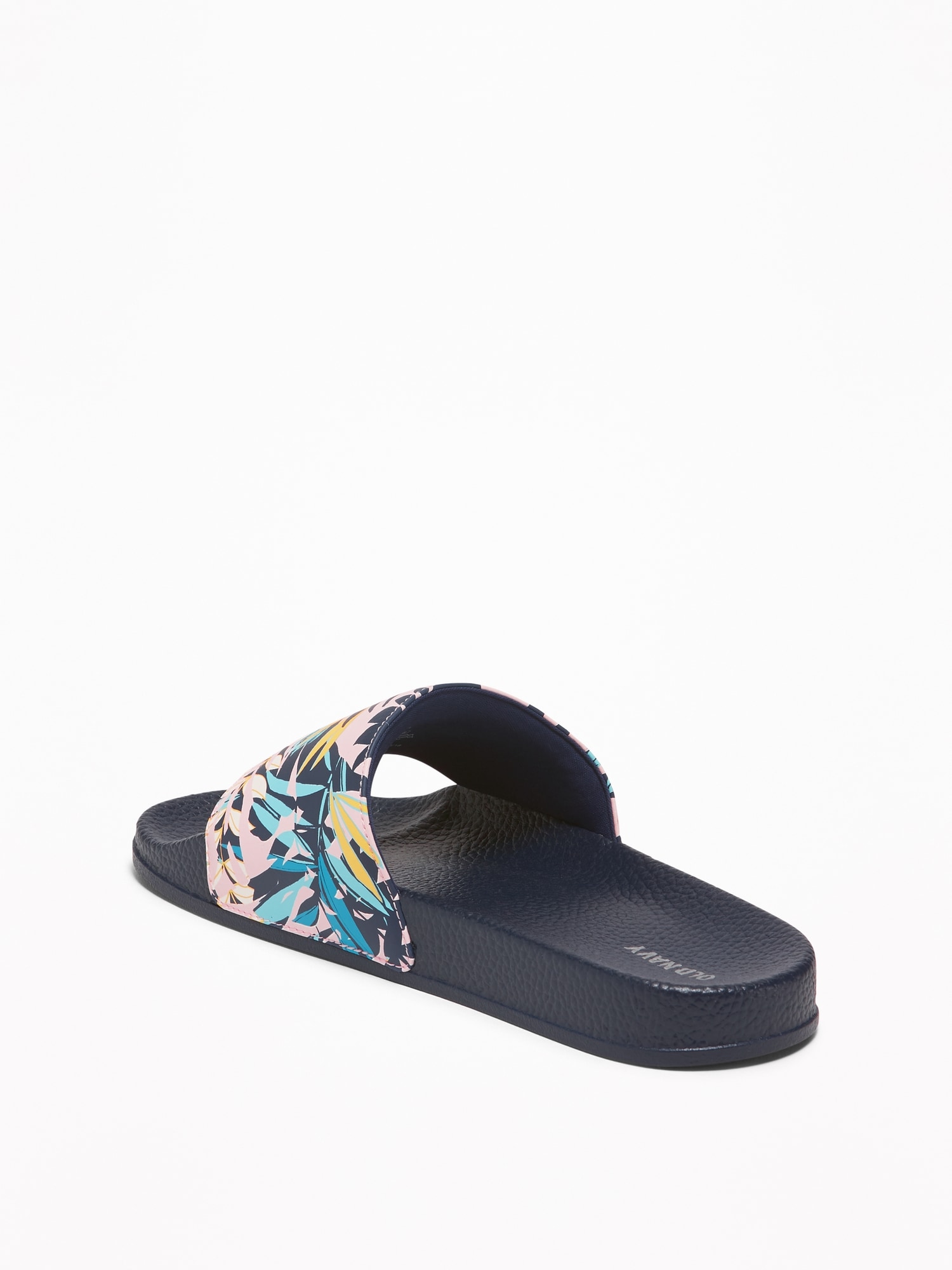 Faux Leather Pool Slide Sandals for Women Old Navy