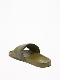 View large product image 3 of 3. Faux-Leather Pool Slide Sandals for Boys