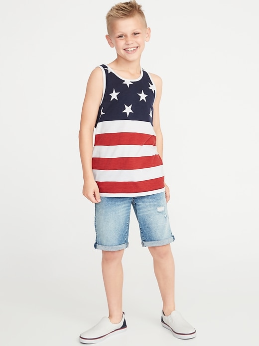 View large product image 1 of 2. Relaxed Printed Tank for Boys