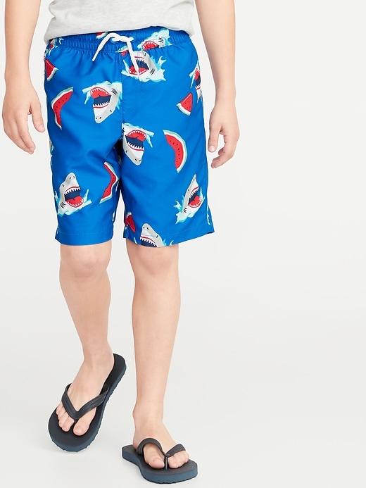 View large product image 1 of 2. Printed Swim Trunks For Boys