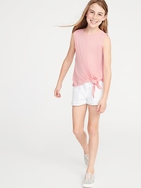 View large product image 3 of 3. Sleeveless Tie-Front Top for Girls