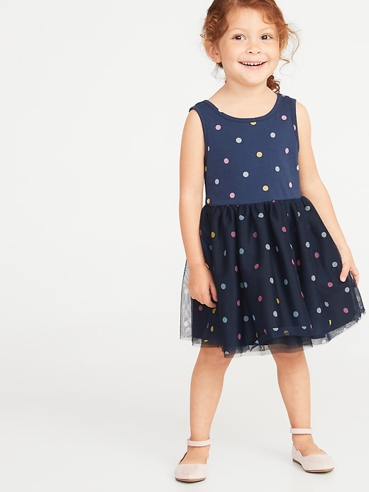 View large product image 1 of 1. Printed Tutu Tank Dress for Toddler Girls