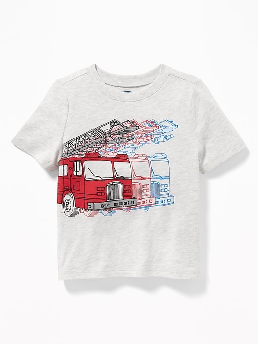 View large product image 1 of 2. Fire Truck Graphic Tee for Toddler Boys