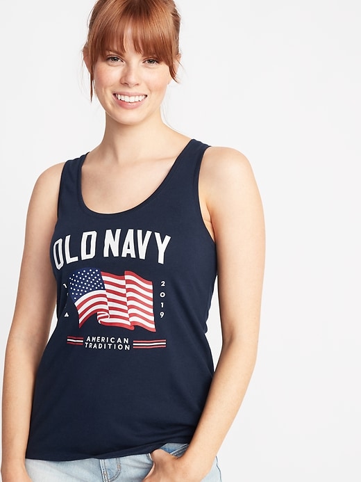 View large product image 1 of 1. EveryWear 2019 Flag Tank for Women