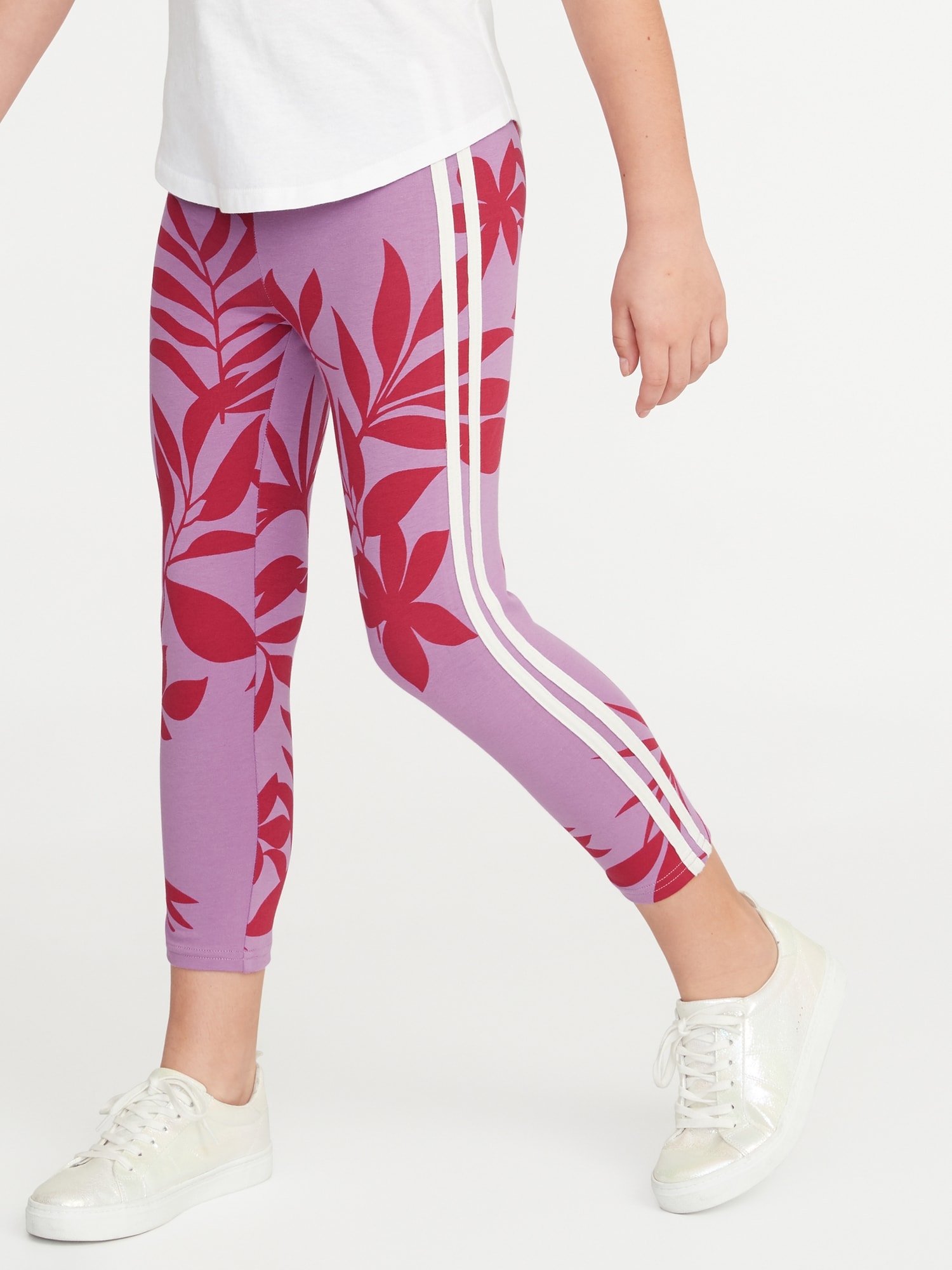 Printed Cropped Jersey Leggings for Girls